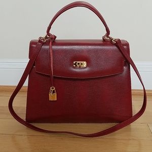 Muska Red Genuine Leather Bag